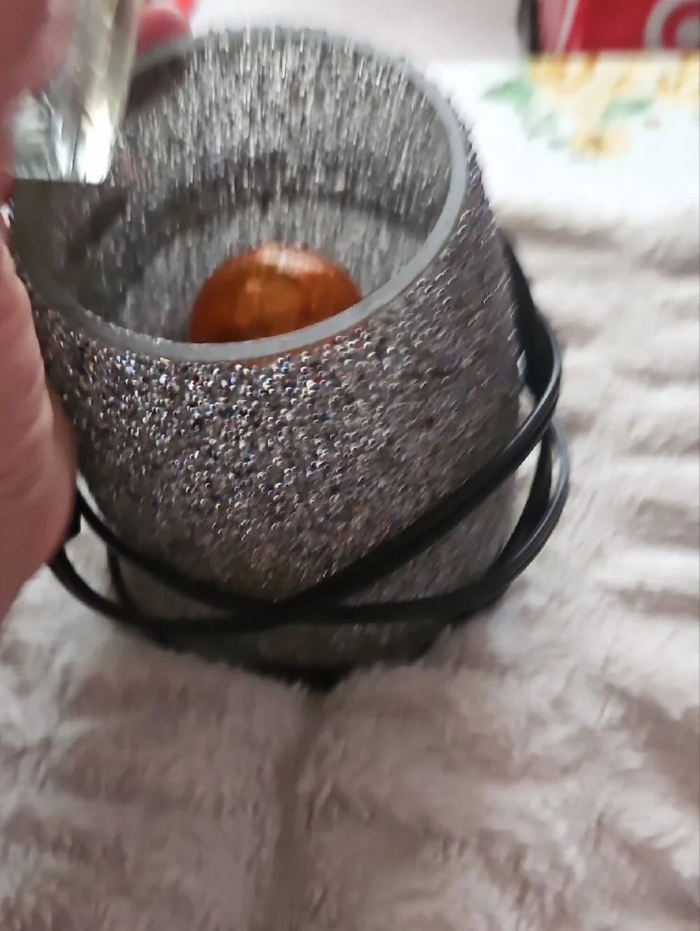 Scentsy Silver Glitter Electric Wax Warmer